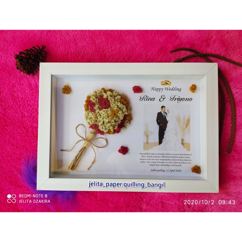 

(30x40cm) EDELWEIS IN FRAME, KADO UNIK, KADO LUCU, BUNGA ABADI