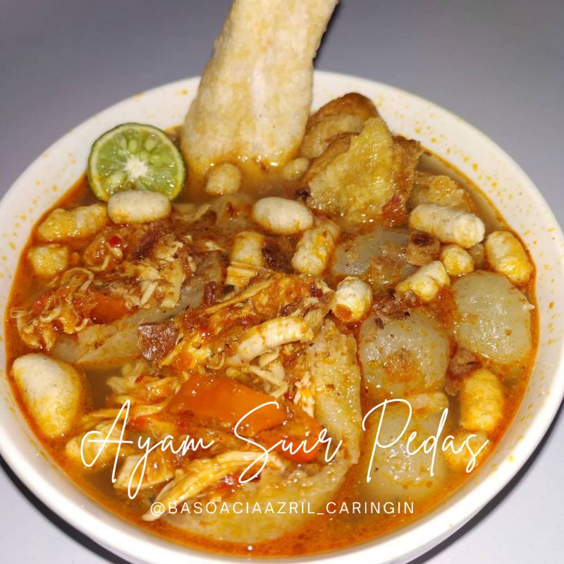

KHUSUS JABODETABEK! Baso Aci Aazril Ayam Suir Pedas