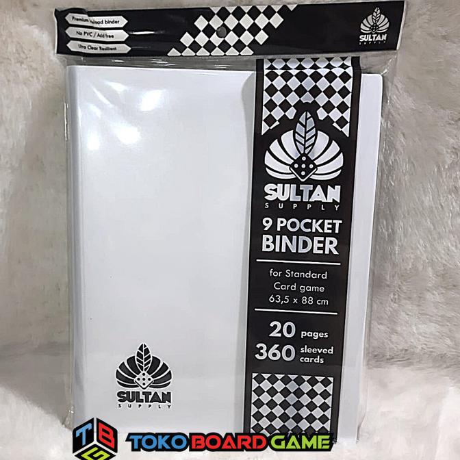 

Sultan Supply Card Album 9 Pocket Binder - White Terlaris