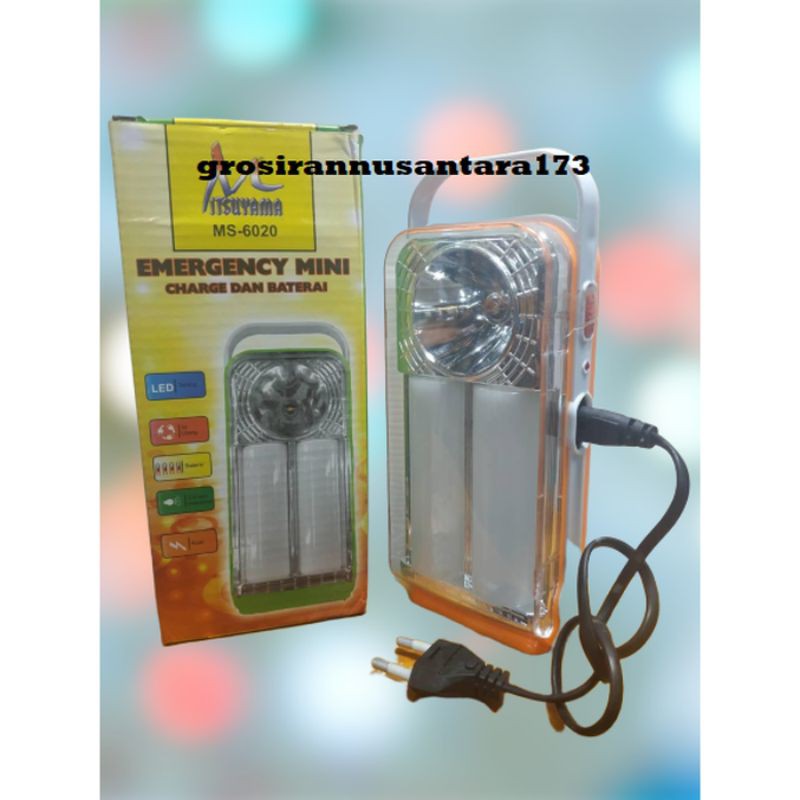 LAMPU EMERGENCY MINI MITSUYAMA MS-6020 SENTER EMERGENCY SENTER CAMPING