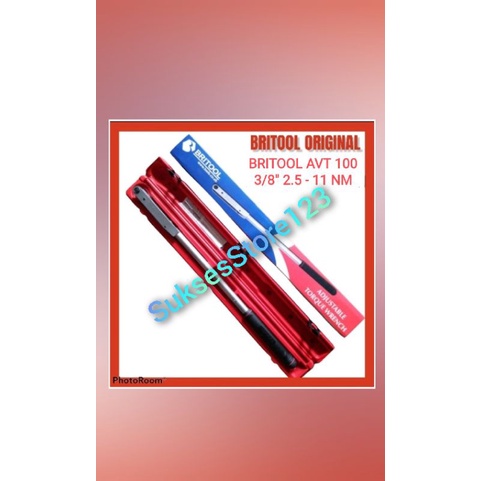 BRITOOL AVT 100 KUNCI MOMENT / BRITOOL Kunci Torsi Drive 3/8" AVT100A AVT100 2.5NM - 11NM