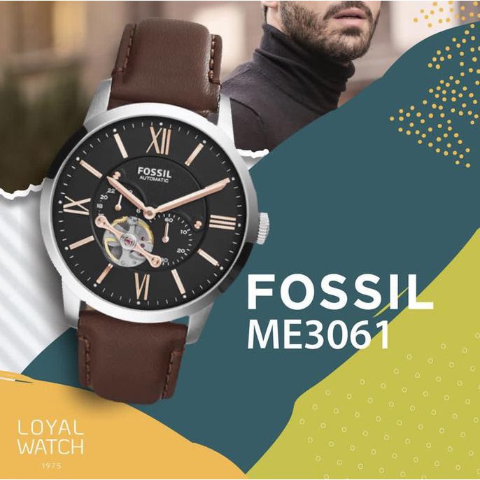 Jam Tangan Pria Merk Fossil Original Type ME 3061 Leather