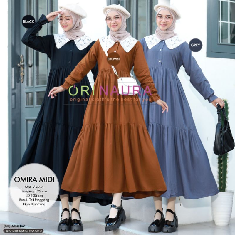 dress muslimah omira midi BNL / dres muslimah omira midi BNL