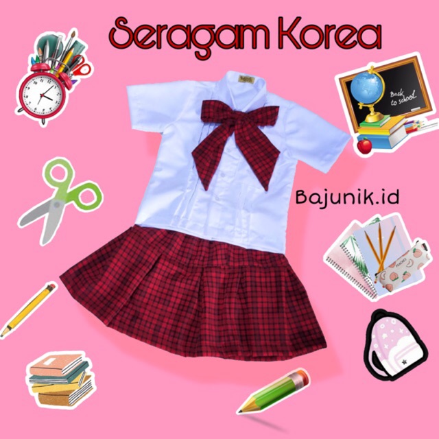 SERAGAM SEKOLAH PAUD, TK, SD, SERAGAM KOREA