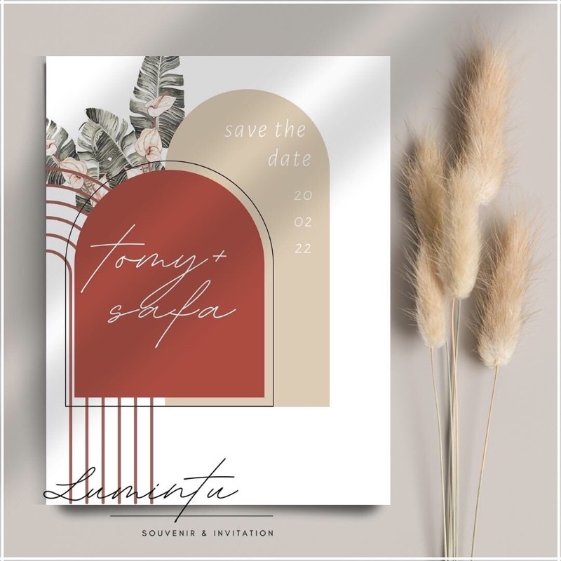 

Bohemian wedding invitation / undangan pernikahan / undangan bohemian / undangan modern unik aesthetic