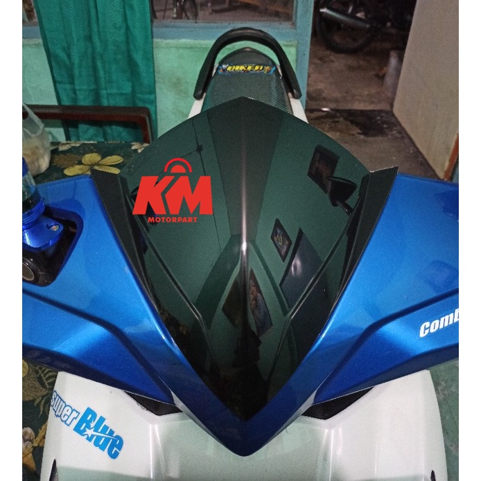 Visor Beat Fi Injeksi 2012 - 2014 TGP Windshield Honda Beat Lama Injection Hitam Pekat Black