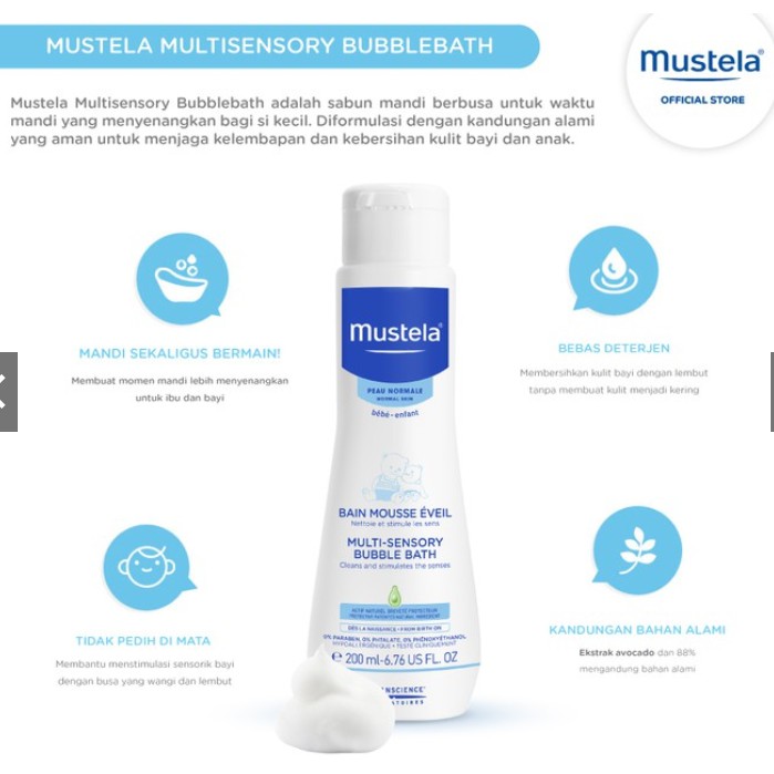 Mustela Multi Sensory Bubble Bath 200ml