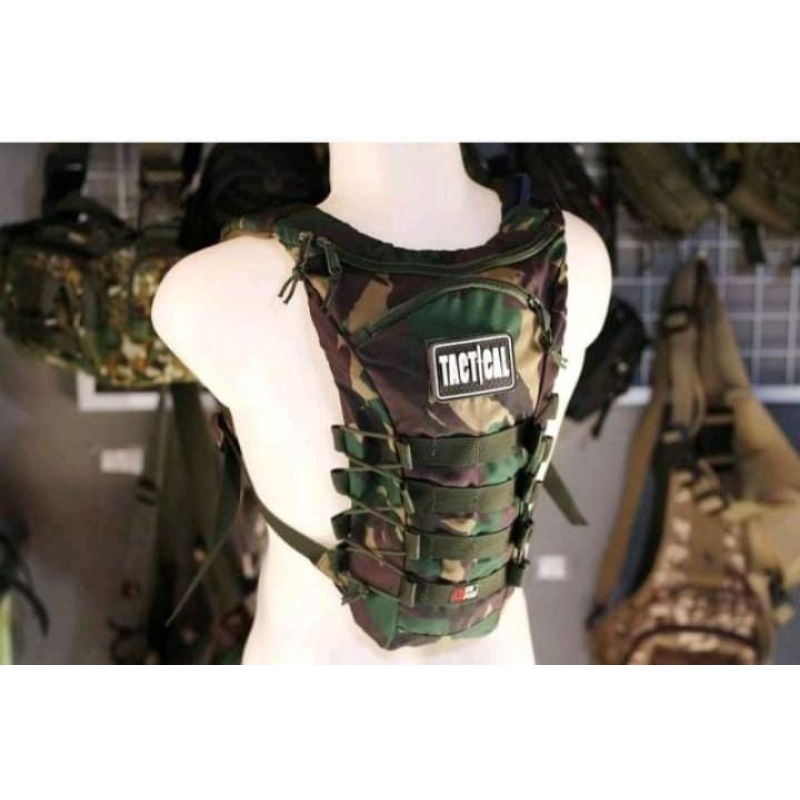 Tas Punggung Sepedah Hitam Army 15 Liter 3 ruang Saku