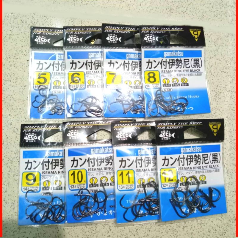 New Kail Pancing Gamakatsu Iseama Ring Eye Black