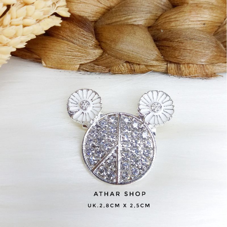 Bros B,bross button,pin Bros buttonscarves-Miki deasy silver