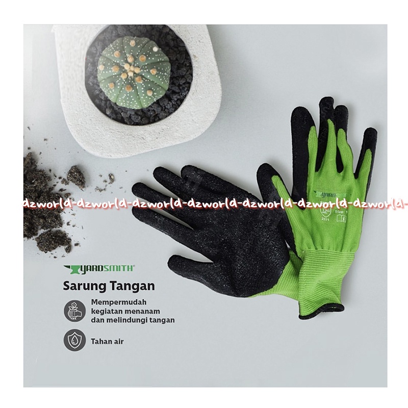 Yardsmith Sarung Tangan Berkebun Bahan Kain Green Yard Smith Gardening Gloves Glove Warna Hijau Green