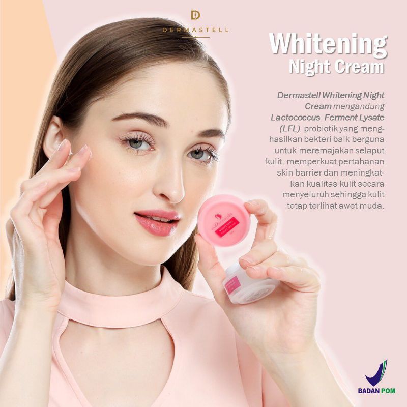 

FREE GIFT✔Krim malam whitening dermastell 12.5 gr