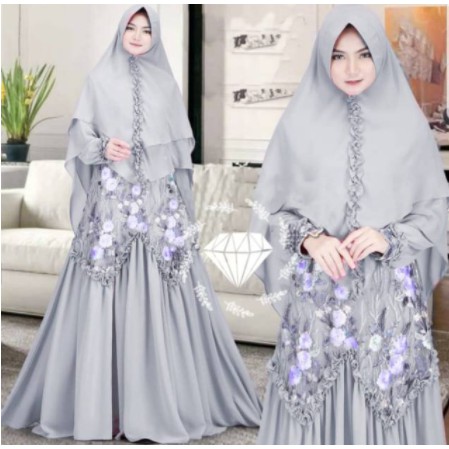 Baju Gamis Muslim Terbaru 2021 Model Baju Dress Pesta Wanita kekinian Bahan Brokat Kondangan Remaja
