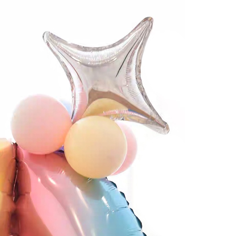 32 Inches Number Foil Balloon Set Digital Colourful Gradient Star Rainbow Birthday Party Anniversary Baby Shower Decoration