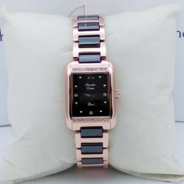 Jam Tangan Alexandre Christie Wanita Keramik Original