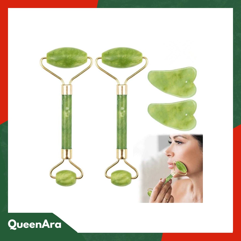 Ecoco Jade Roller Pijat Muka Tirus Facial Face Massage - 00