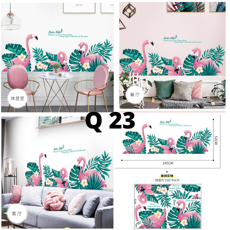 WALLSTIKER WALLSTIKER WALL STICKER STIKER PAPER WALLPAPER DINDING D3 MOTIF TANAMAN HIJAU DAUN POHON KAKTUS MONSTERA DEKORASI CAFE RUMAH PINTU JENDELA CERMIN KACA HIASAN KERAMIK KAMAR MANDI TOILET ANTI AIR WATERPROOF TEGEL KOMPOR KULKAS DAPUR 3D AESTHENTIC-Q23
