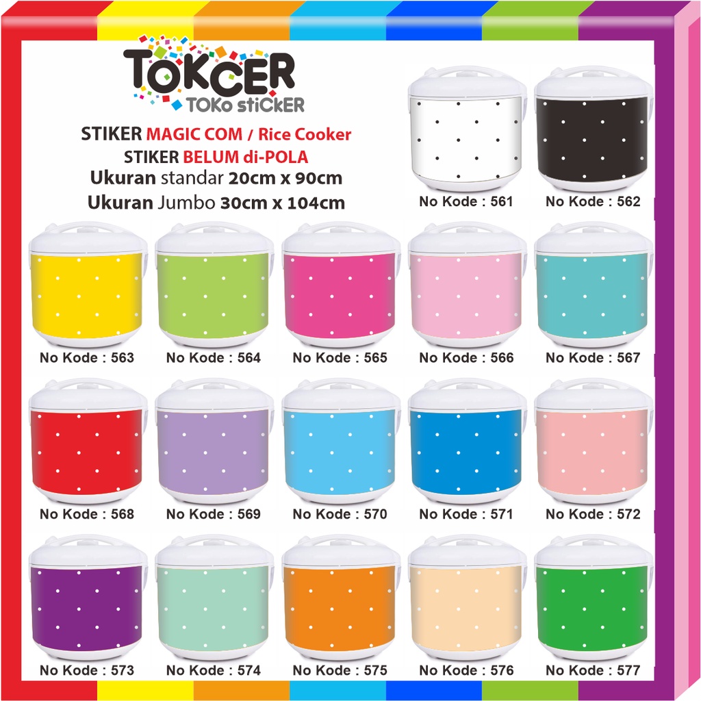 Stiker MAGIC COM / Rice Cooker POLKADOT