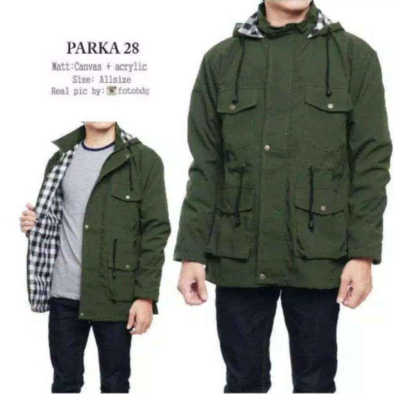 JAKET PARKA PRIA REGLAN THE BOJIEL  2D 5 SAKU HOODIE BISA LEPAS ORIGINAL KANVAS