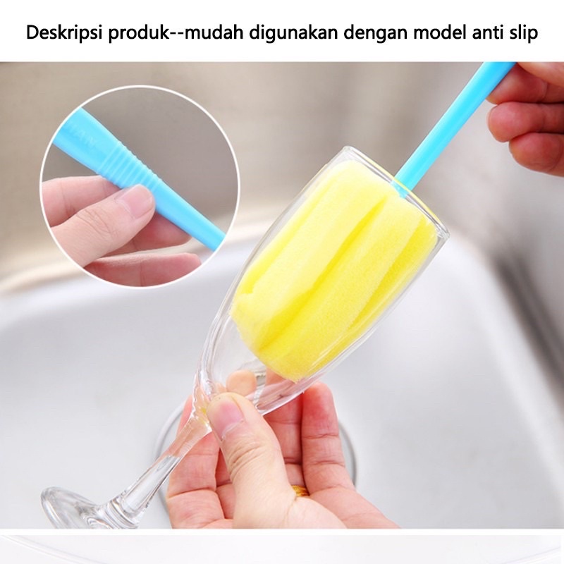 Import Sikat Spons Spon Sponge untuk Cuci botol gelas dot anak bayi dish Washing Sponge Baby Kids