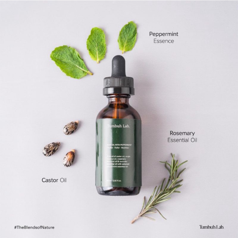 FLASH SALE TUMBUH LAB HAIR OIL PEPPERMINT penumbuh rambut