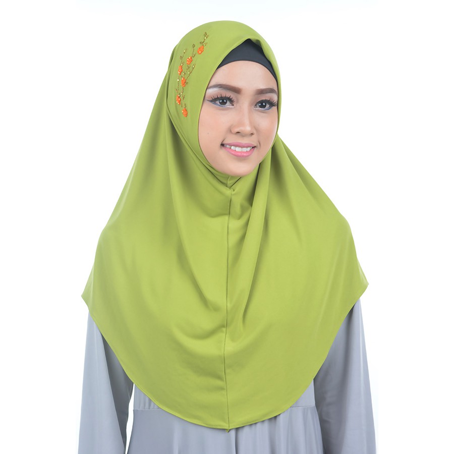 Bergo Instan - Sakura - Hijau Lumut