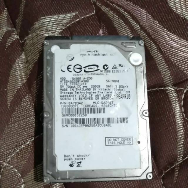 Hardisk Hitachi laptop 250gb