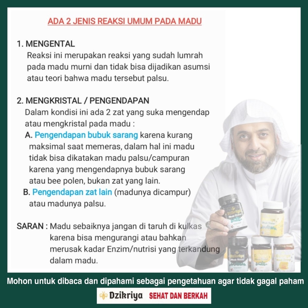 

Dzikriya Madu Herbal Hitam Pahit 500g - Honey Murni Asli 100%