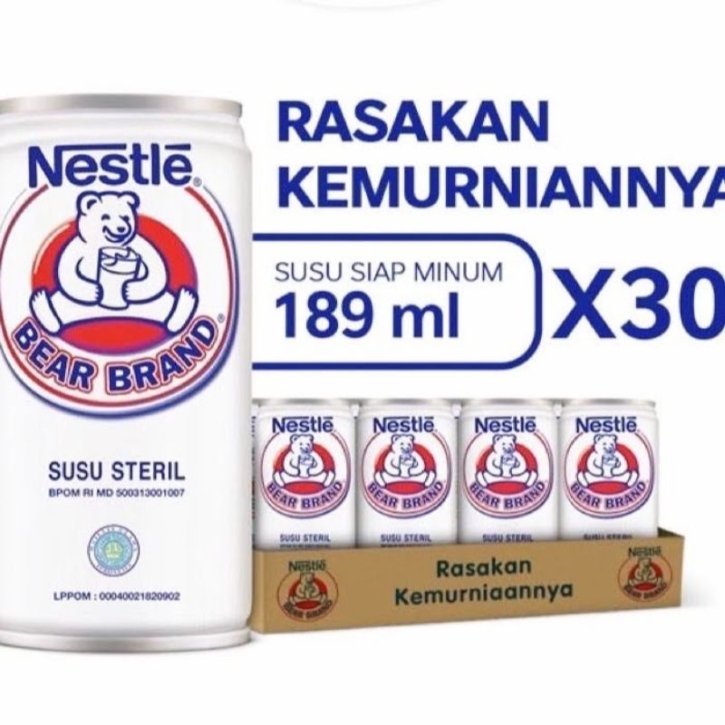 Surabaya dus susu nestle beruang bear brand 189ml 189 ml original ori