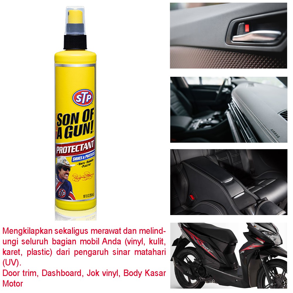 STP Son of A Gun Protectant 295ml / Merawat dan Melindungi Bagian Mobil Anda Dari Sinar UV