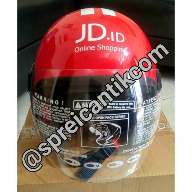 Helm Motor JD.ID JOY HELMET HALF FACE RED FERARI Size L (Dewasa)