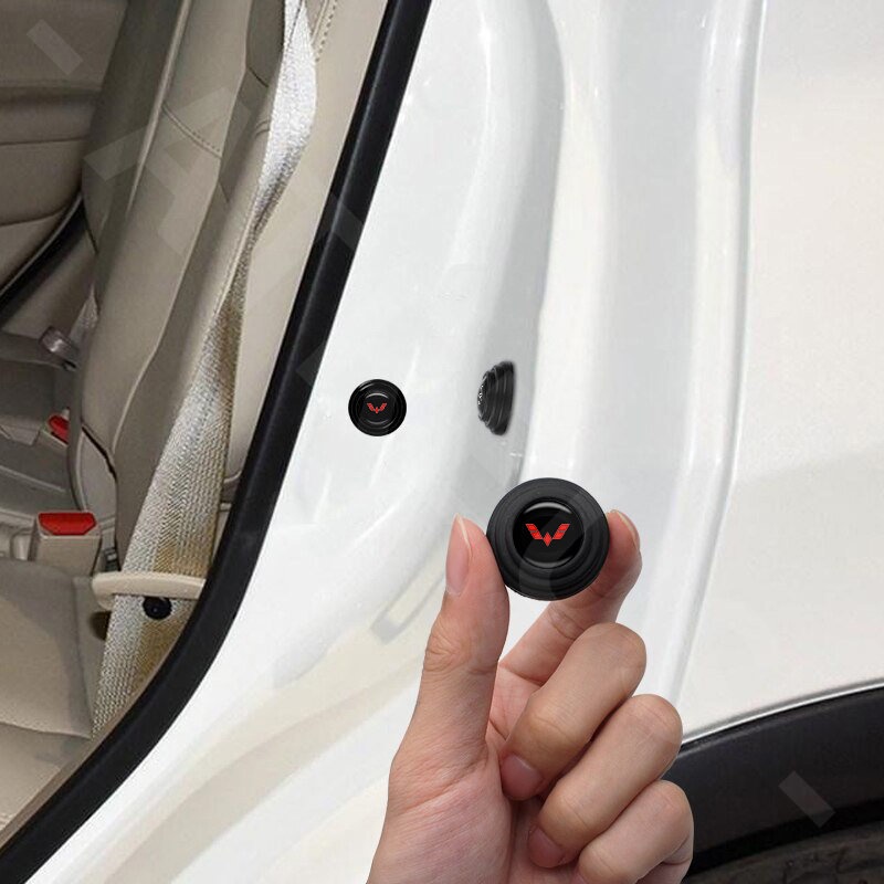Wuling 4 / 8 / 12Pcs Stiker Silikon Peredam Suara Anti Shock / Benturan Untuk Pintu Bagasi Mobil Cortez Almaz Confero s