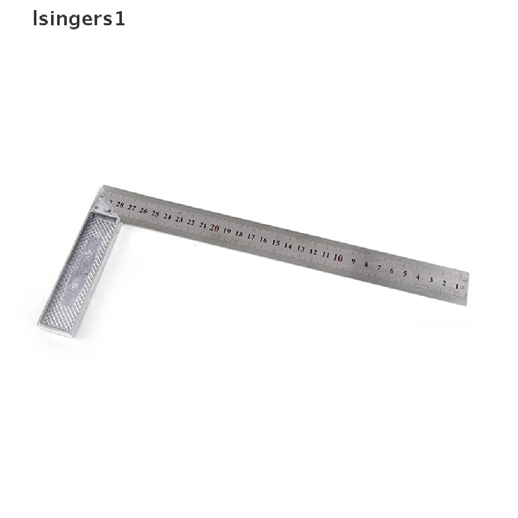 (lsingers1) 1pc Penggaris Siku 90 Derajat 15x30cm Bahan Stainless Steel