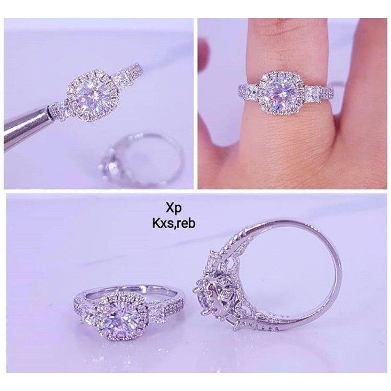 Cincin setara titanium lapis emas dan like diamond,bisa dipakai harian,anti alergi