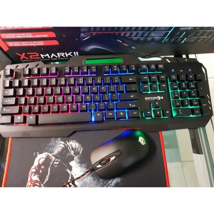 PAKET GAMING Keyboard + Mouse + Mouse Pad Bundling Imperion X2 Mark II