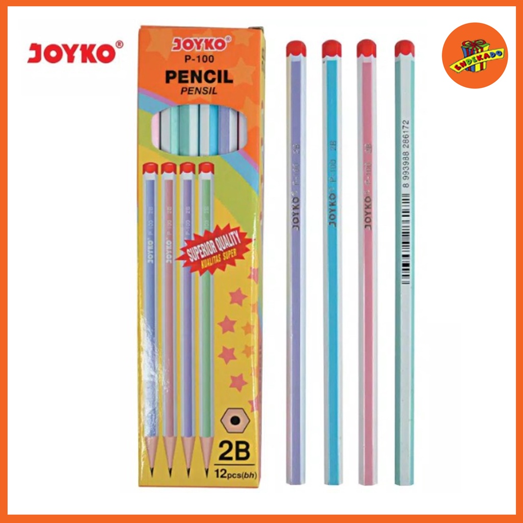 MAKASSAR! JOYKO PENCIL 2B P-100 1PC - Pensil Kayu