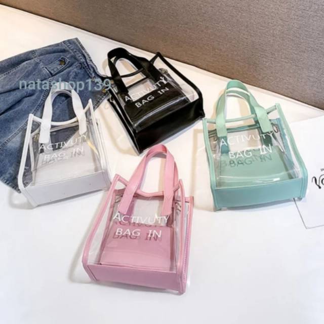 Fashion Tas Selempang Transparan Activuty Bag In Handbag Untuk Wanita