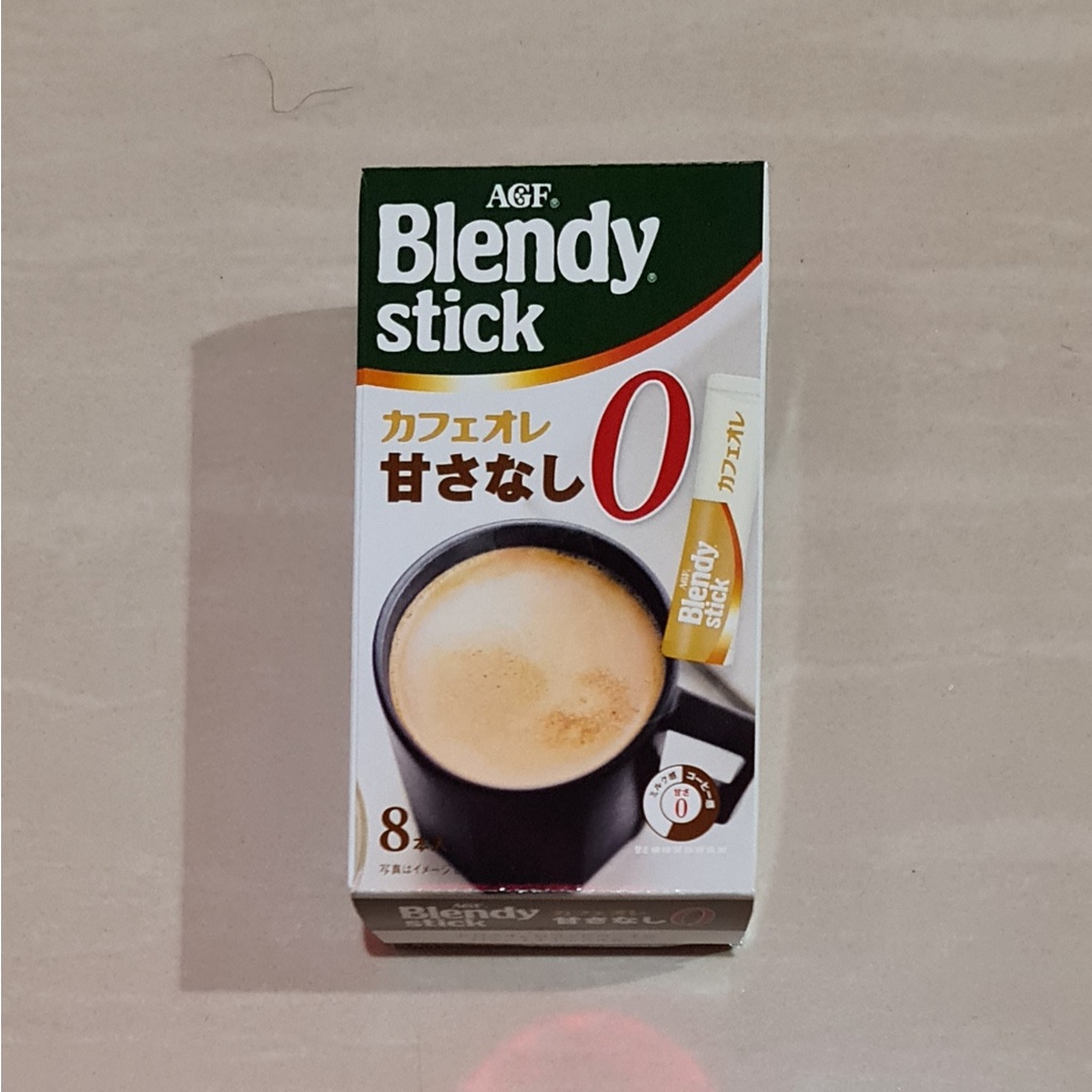 AGF Blendy Stick Cafe Au Lait No Sweetness 8 x 8.9 Gram
