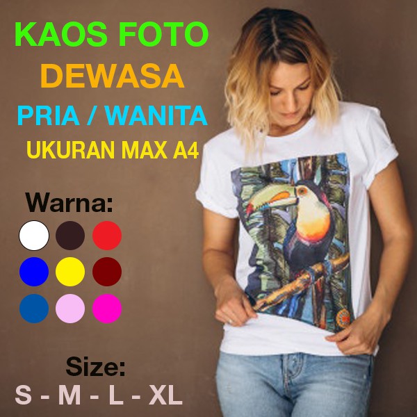 Cetak Foto Kaos Dewasa / Kaos Dewasa Gratis Foto