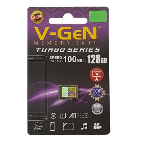 PROMO VGEN Micro SD 8GB/ 16Gg/ 32GB/ 64GB/ 128GB/ 256GB A1 V-GeN Turbo Class 10 Memory Card v-gen