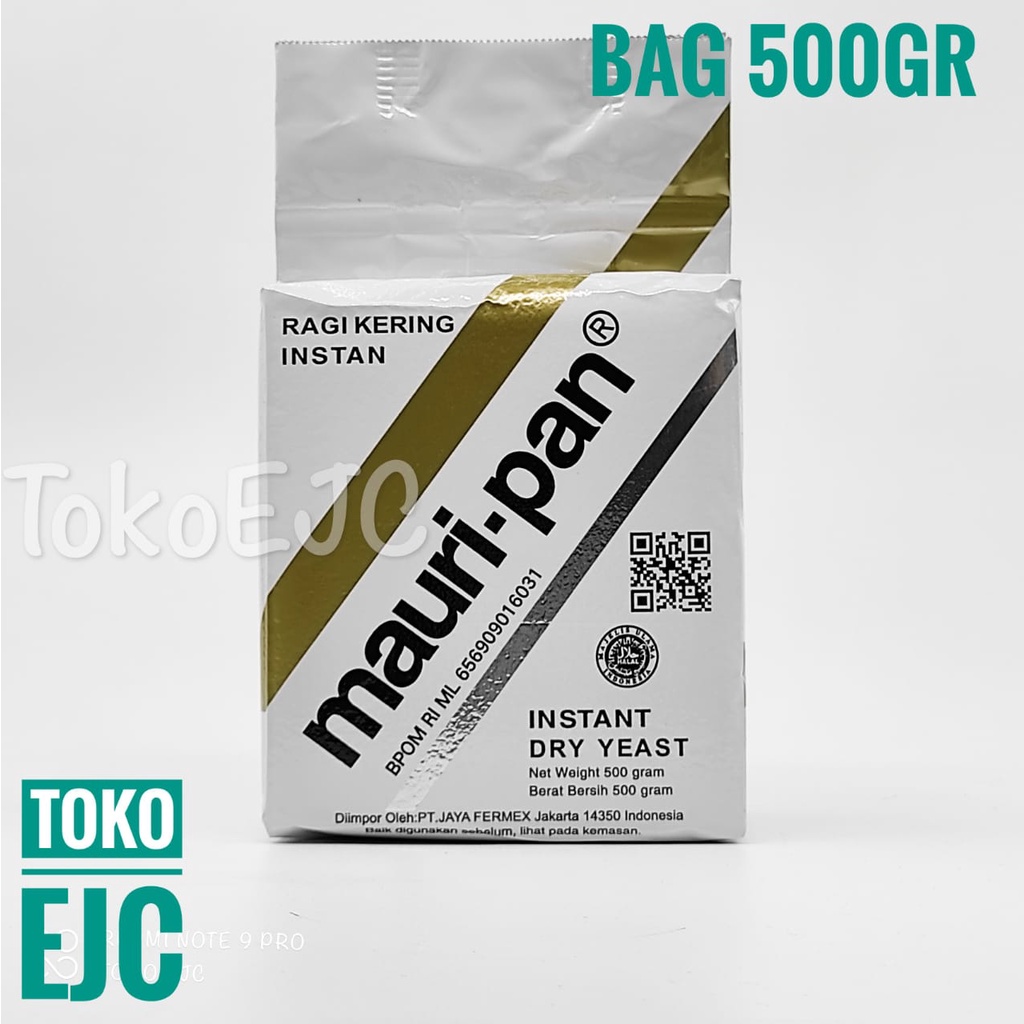 

Ragi Instan / Instant Dry Yeast / Bahan Tambahan Mauripan Mauri Pan 500gr Bag IK3
