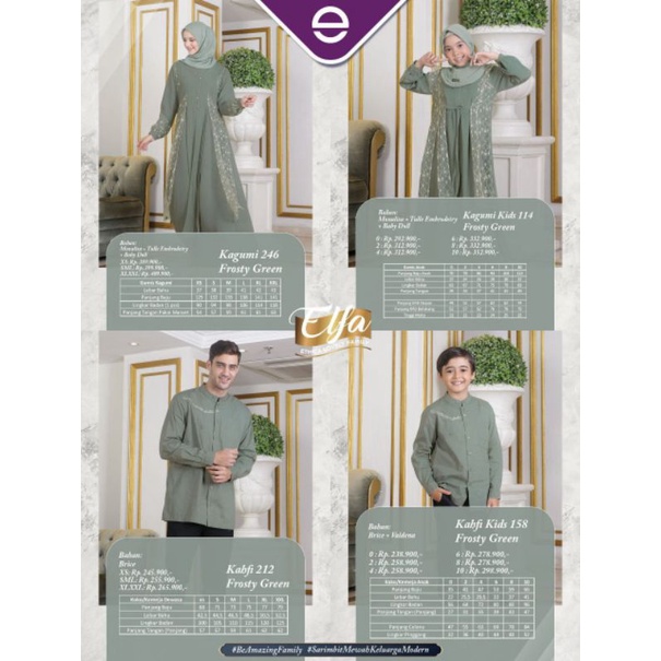 [READY] ELFA 239 FROSTY GREEN KAGUMI 246 KAHFI 212 SARIMBIT ETHICA 2022