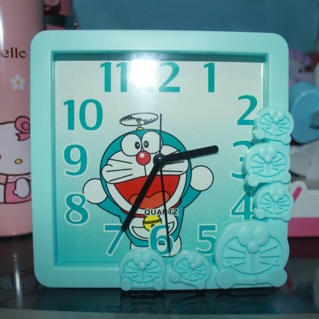 Jam weker doraemon blue