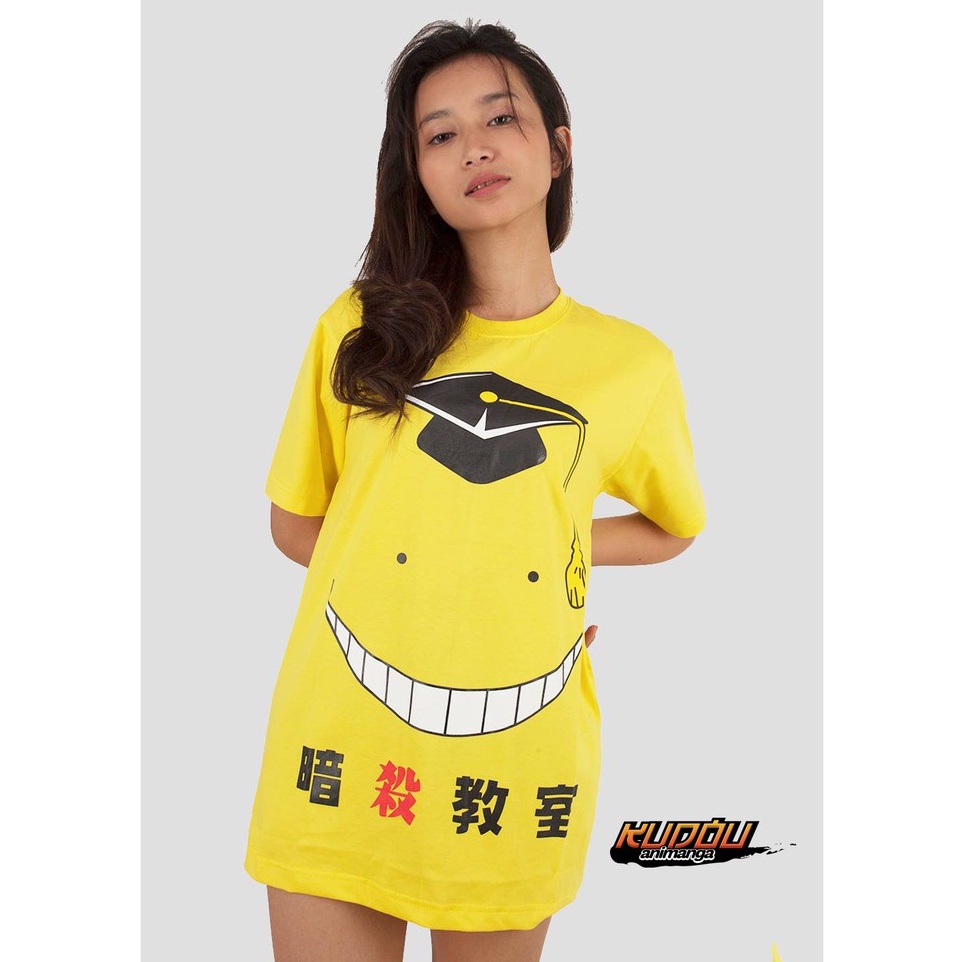 Kaos Koro Sensei Yellow Assassination Classroom Tshirt Wibu Otaku Unisex