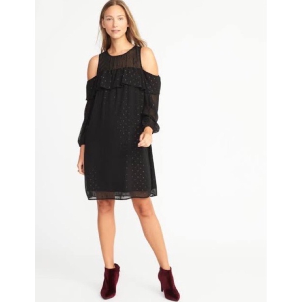 Old navy cold shoulder ruffle dress