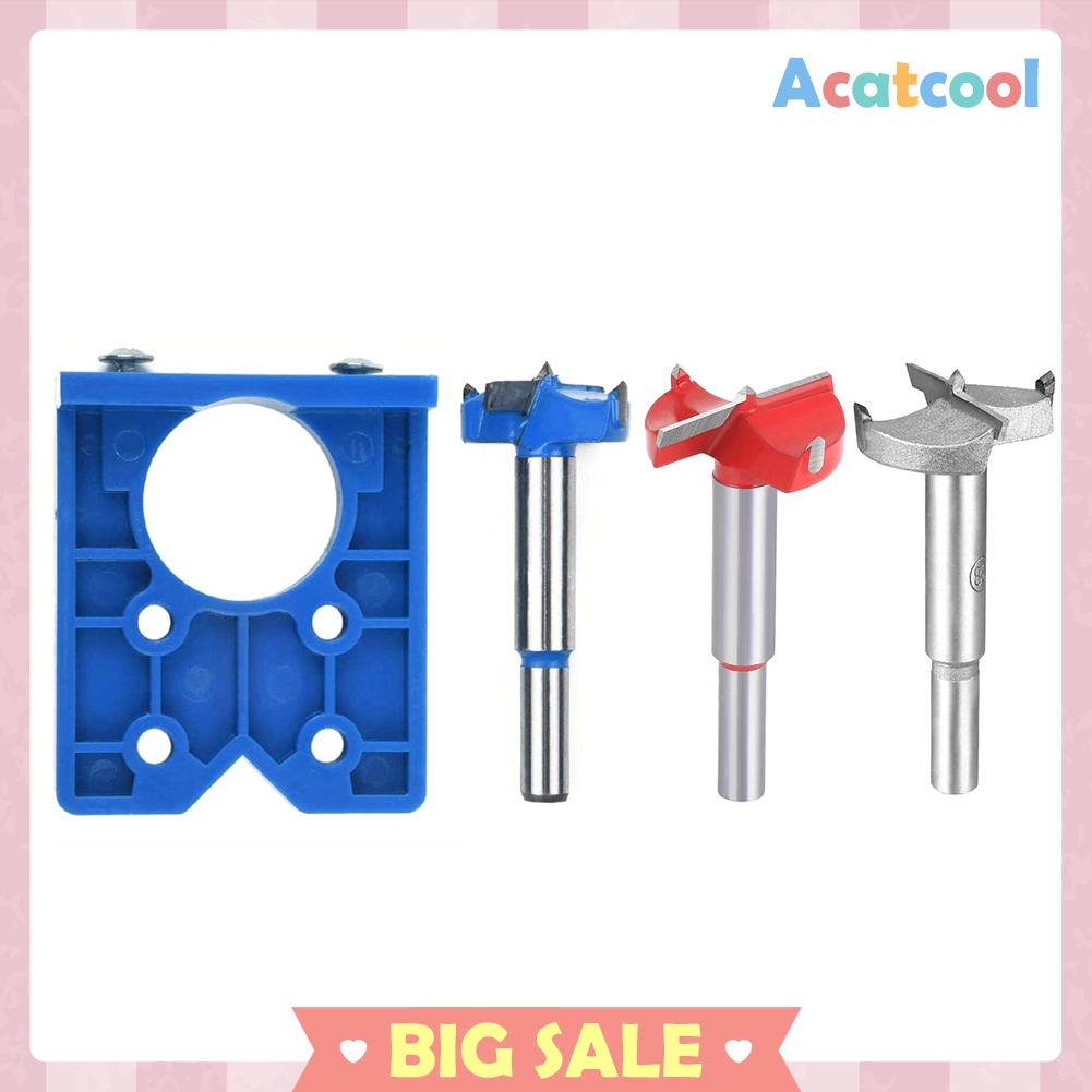 35mm Hinge Drilling Jig Concealed Hinge Hole Drilling Guide + Drill Bit Set