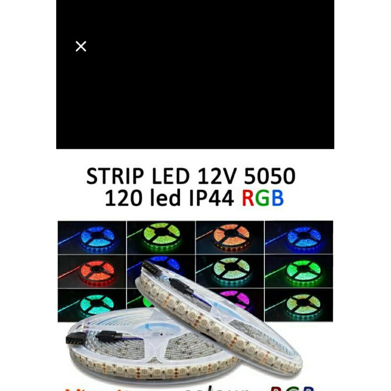 led strip rgb 12v tipe 5050 120led/meter panjang 1rol 5meter waterproof