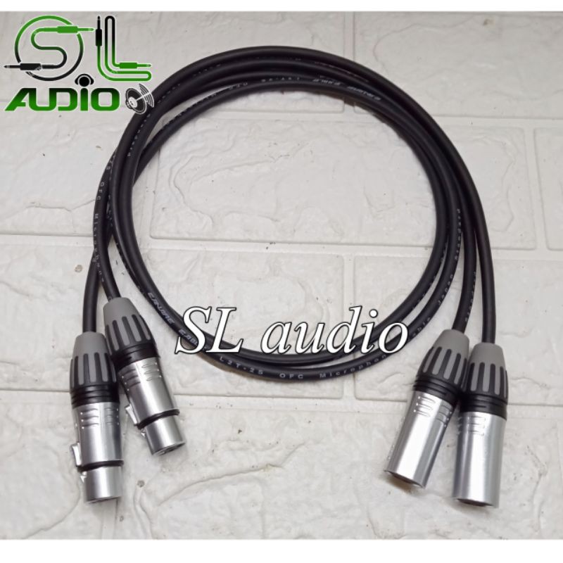 Kabel Konektor Audio mic Canon 3P Jack xlr male to female seetronic high quality kabel canare l2t2s