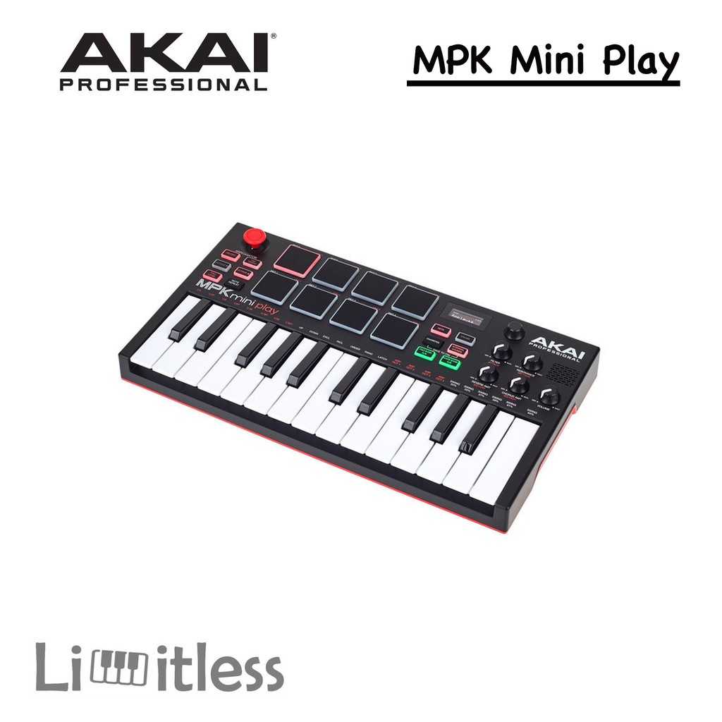 AKAI MPK Mini Play USB Keyboard MIDI Controller Garansi Original