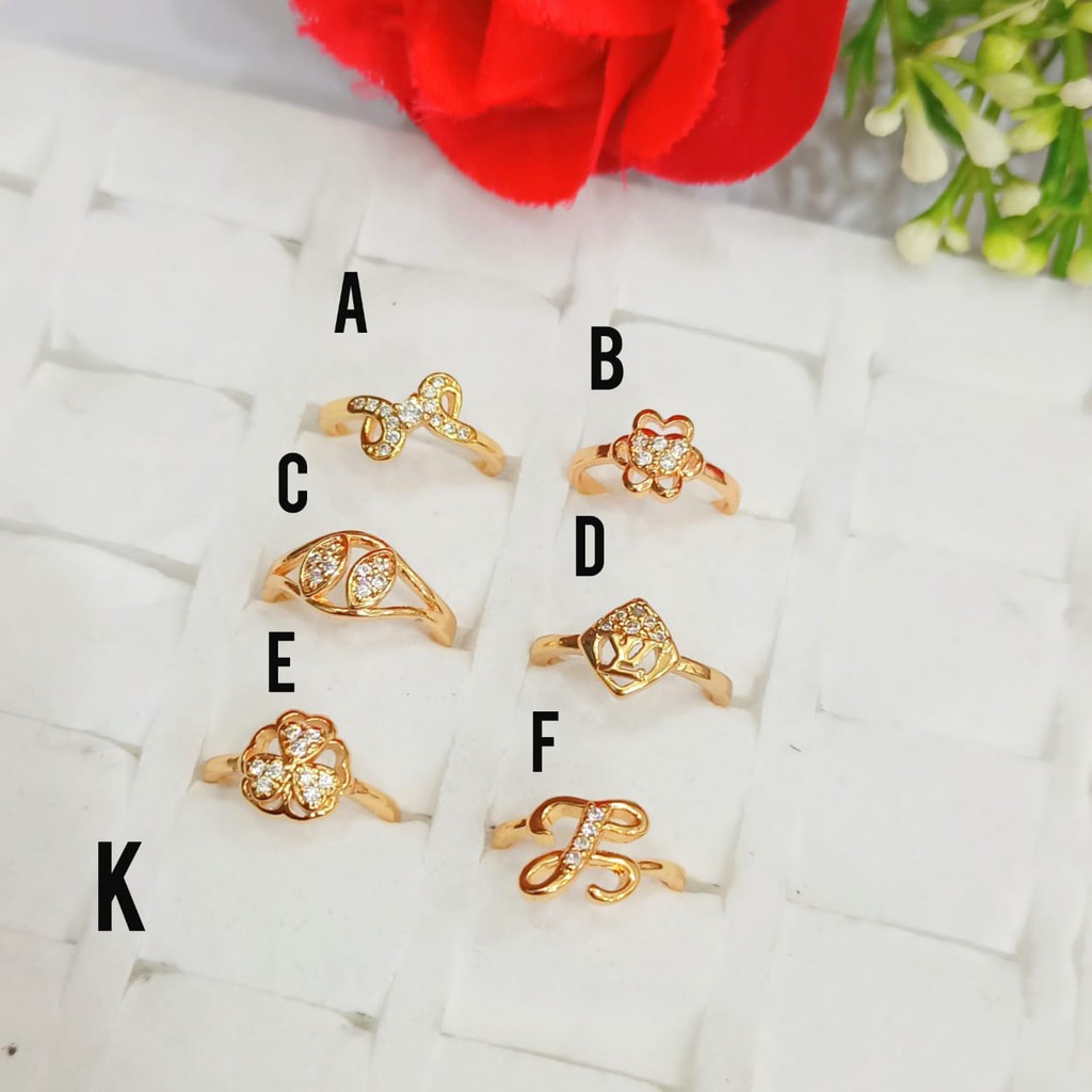 Cincin Anak TITANIUM permata gold bermotif, TIDAK KARAT &amp; TIDAK MUDAH LUNTUR TIDAK KARAT || COD